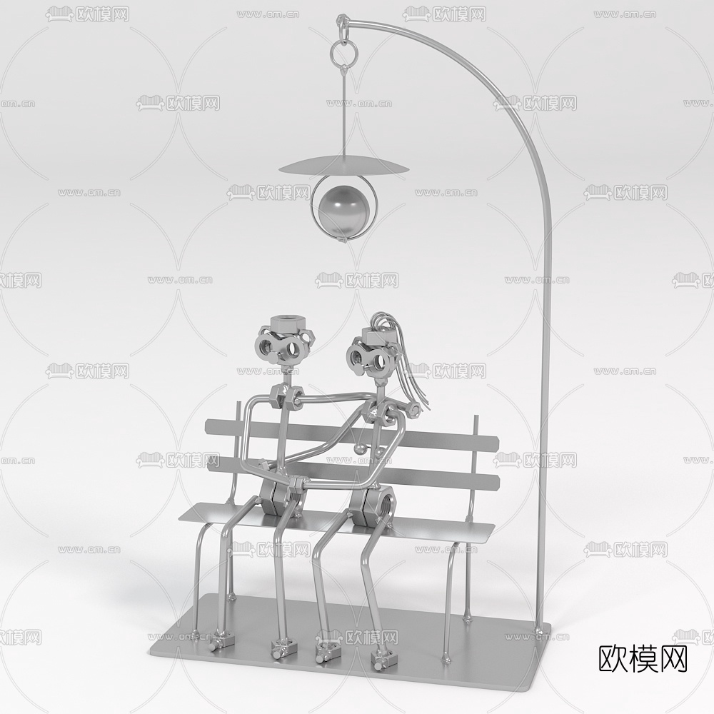 现代铁艺饰品摆件免费3d模型