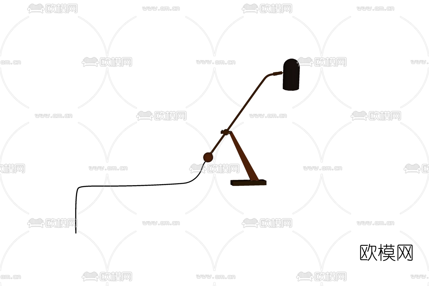 现代台灯免费su模型下载
