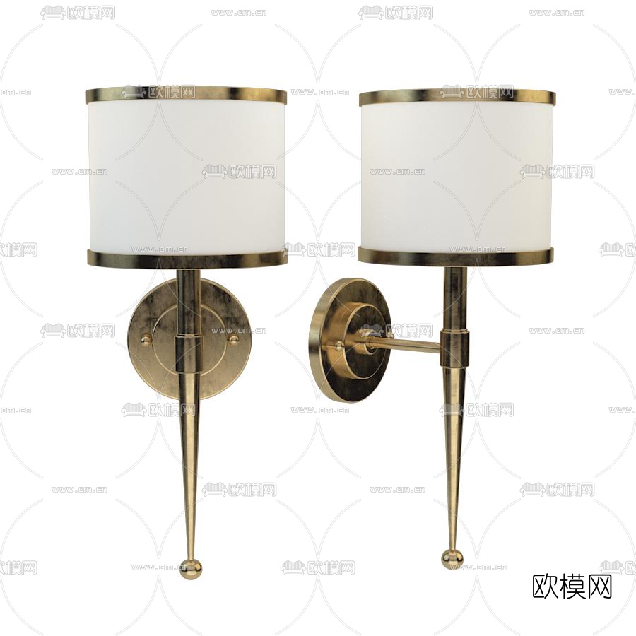 简欧金属壁灯组合3d模型下载（渲染图3）