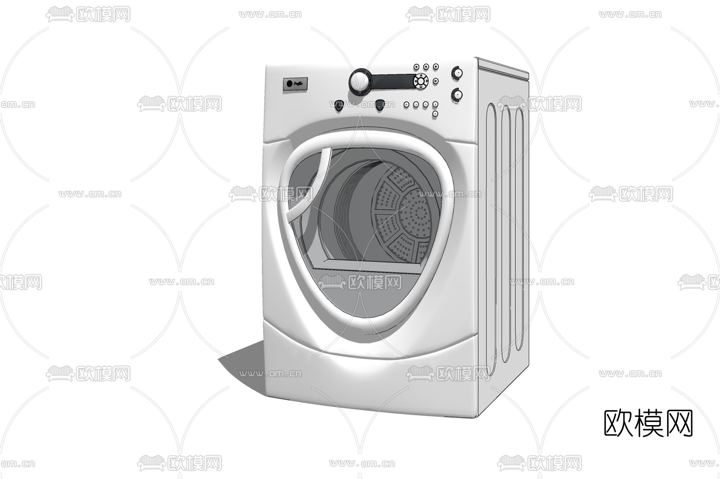 现代洗衣机免费su模型下载