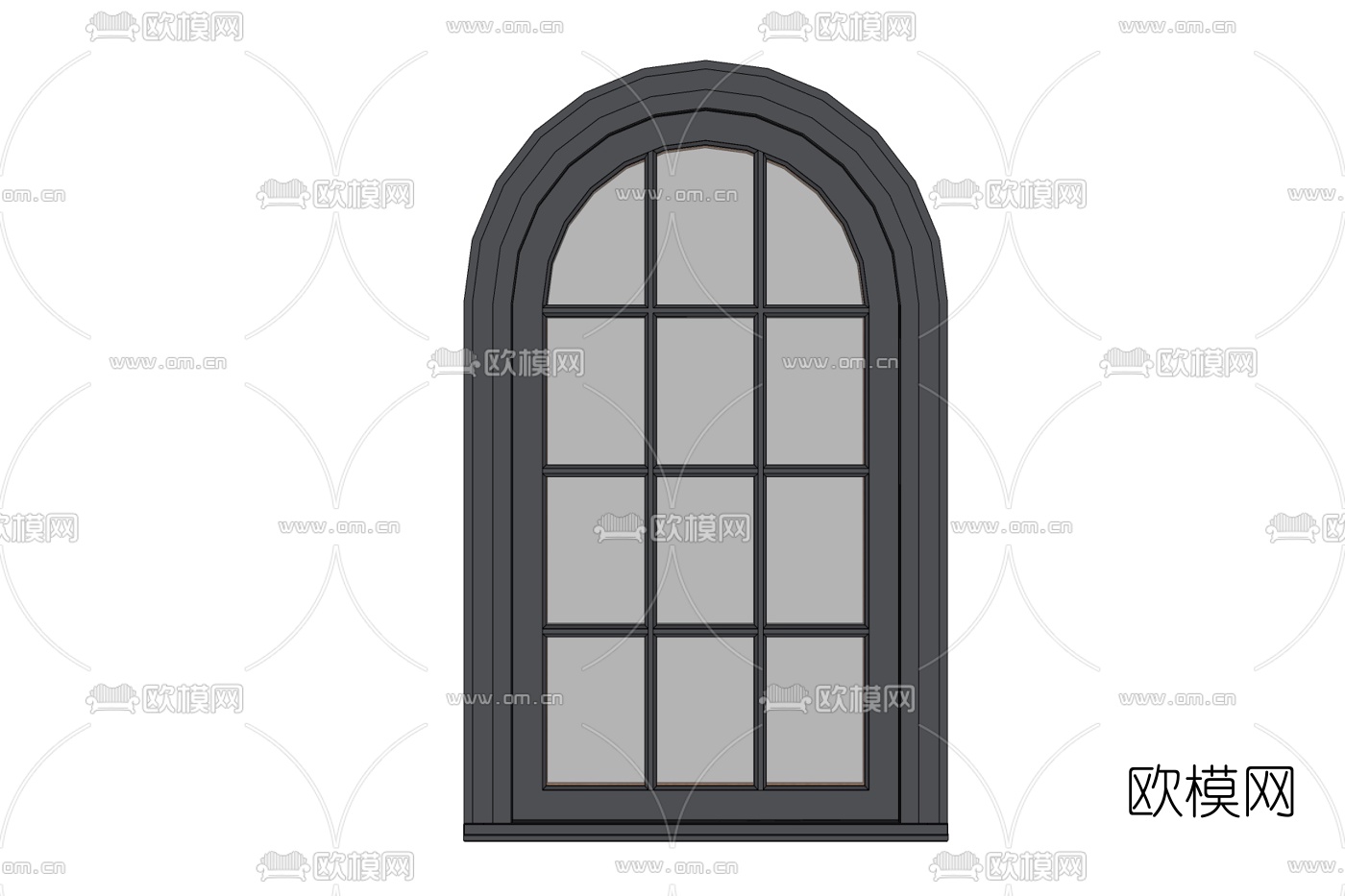 现代窗户免费su模型下载