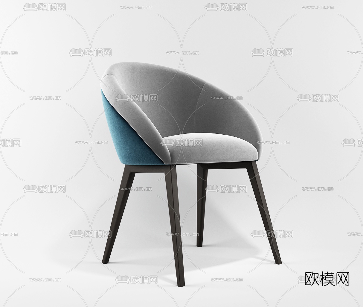 现代靠背单椅3d模型