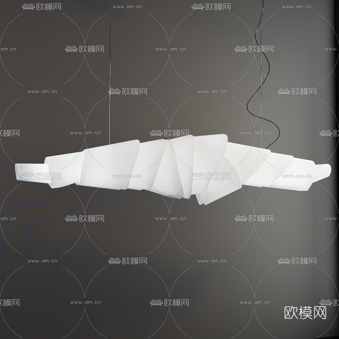 现代创意吊灯3d模型-免费3dmax模型库-欧模网