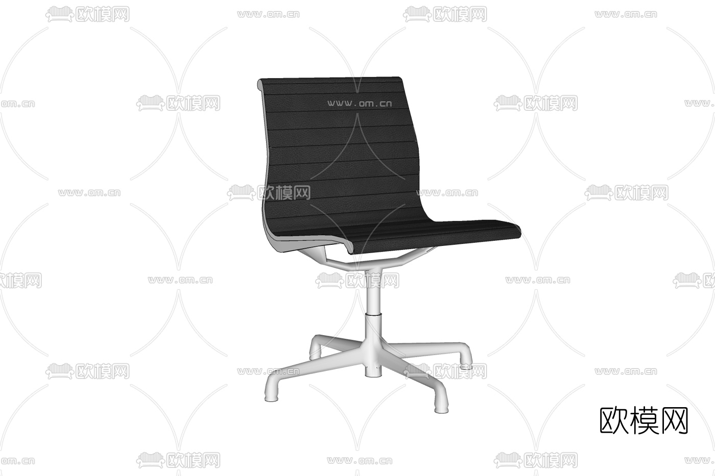 现代布艺办公椅免费su模型下载