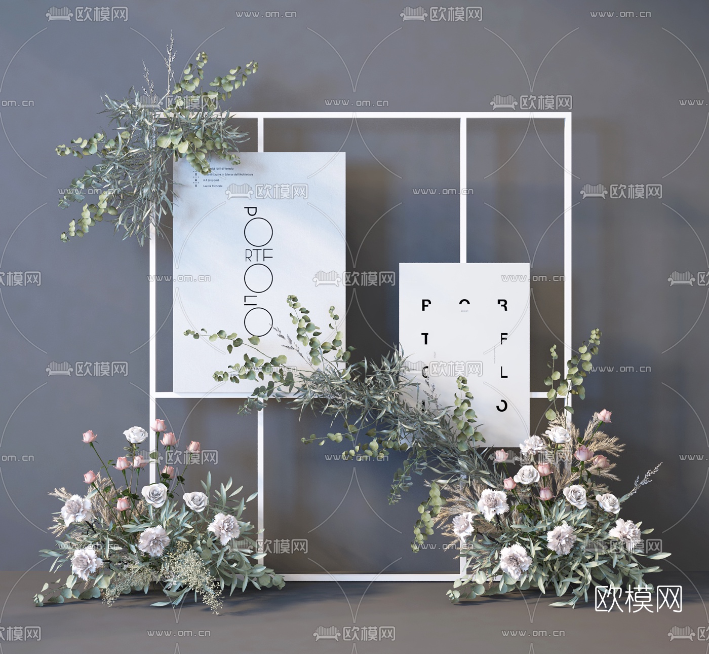 北欧花架婚庆婚礼3d模型