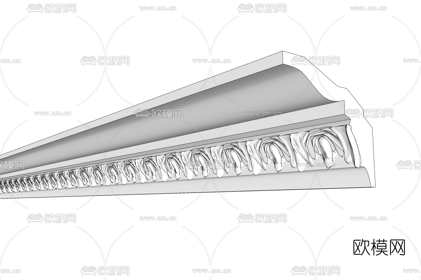 欧式石膏雕花线条免费su模型下载