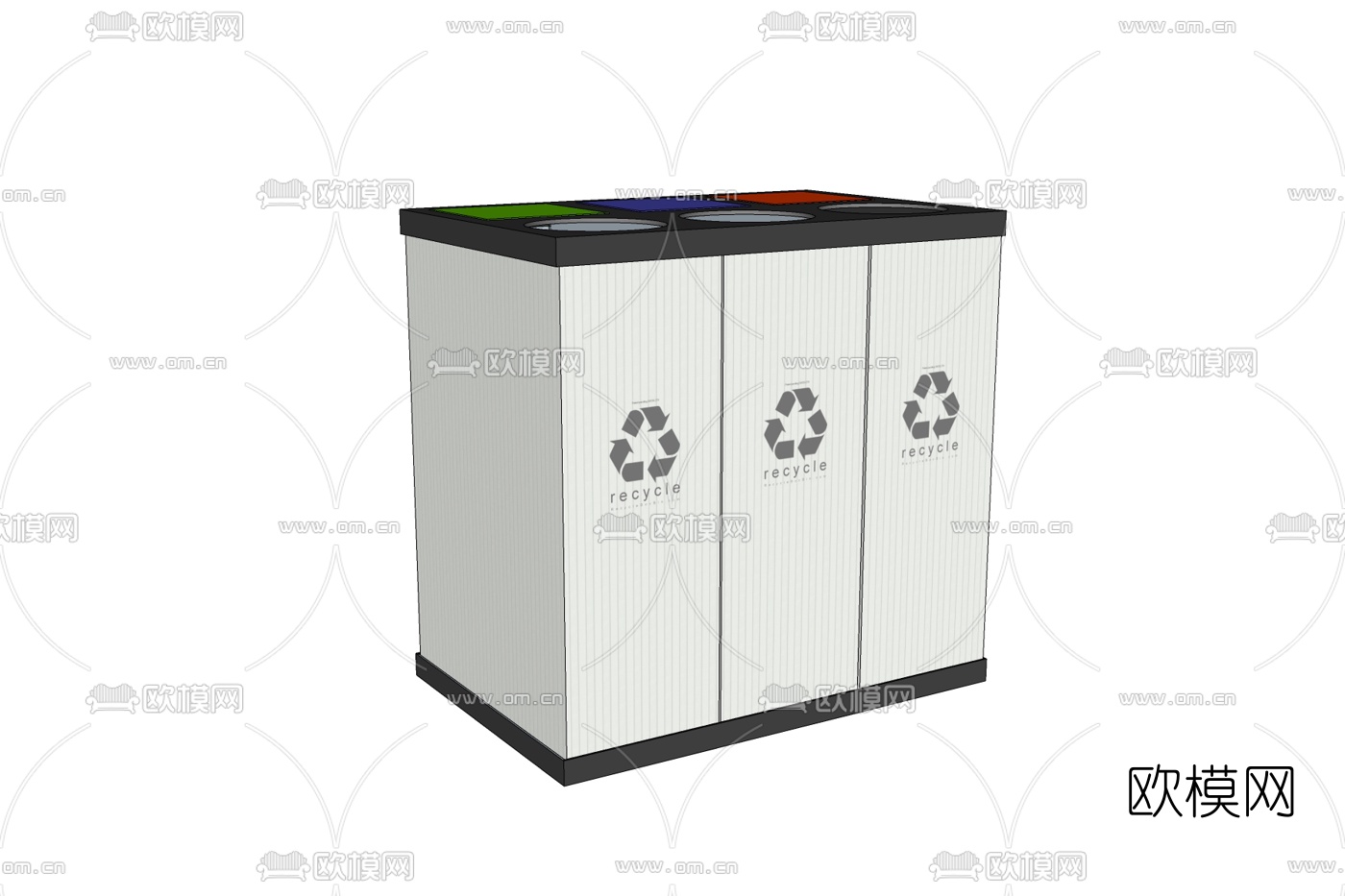 现代公用垃圾箱免费su模型