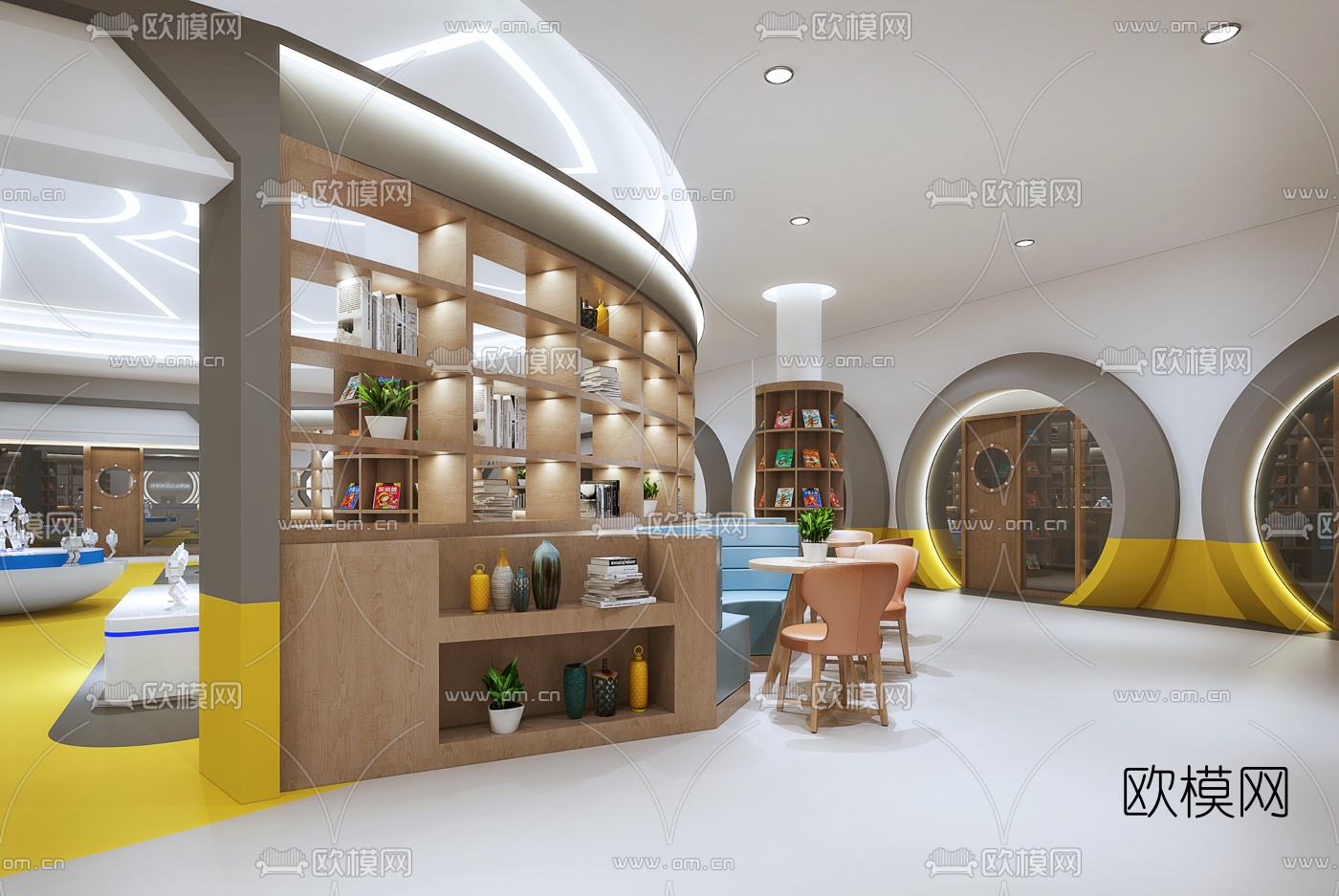 现代儿童教育机构3d模型
