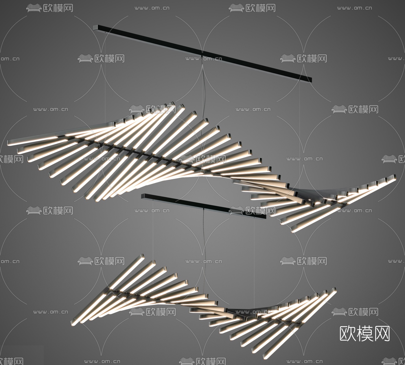 现代个性吊灯3d模型