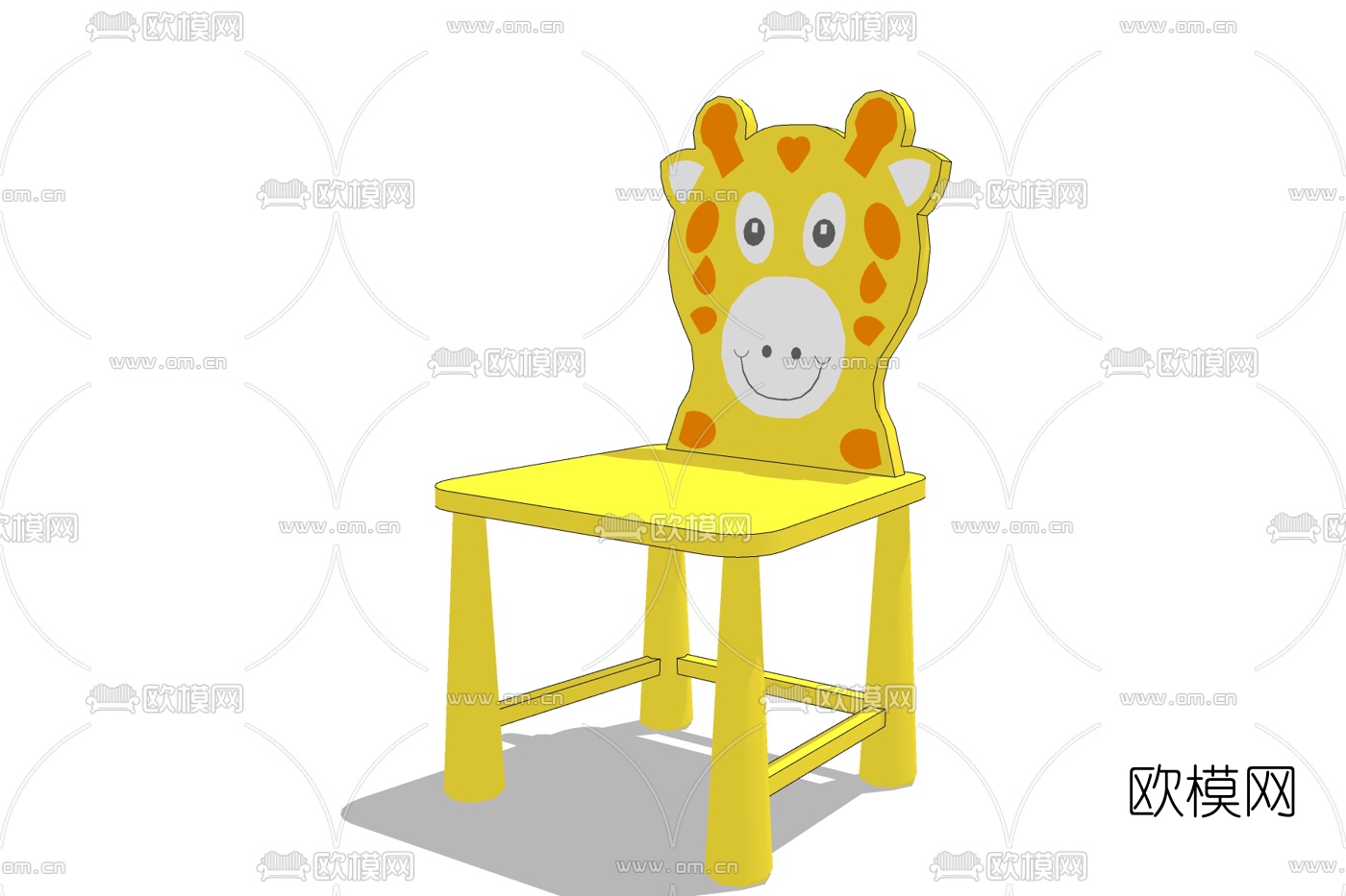 现代儿童椅免费su模型下载