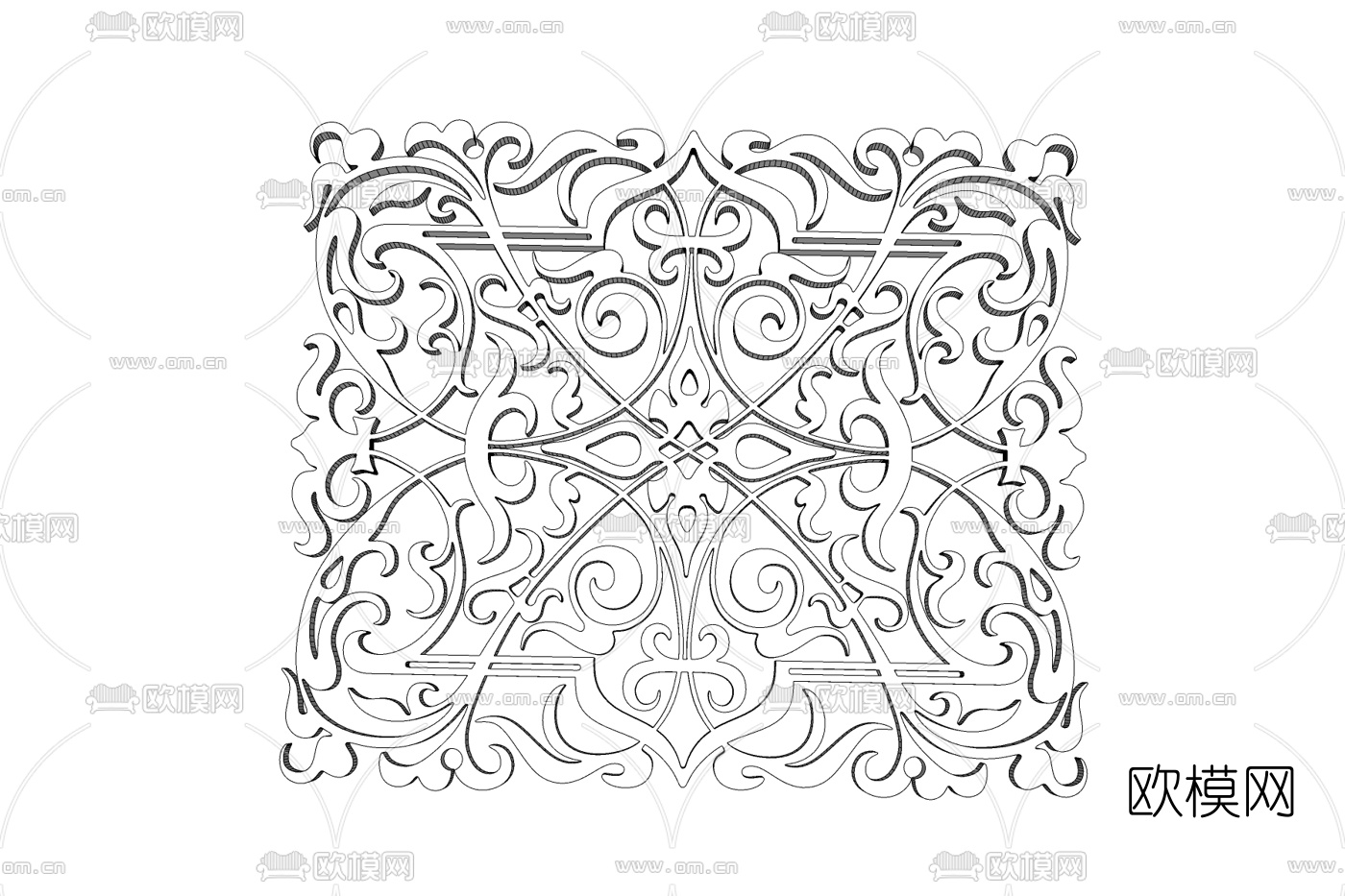 欧式雕刻雕花免费su模型下载