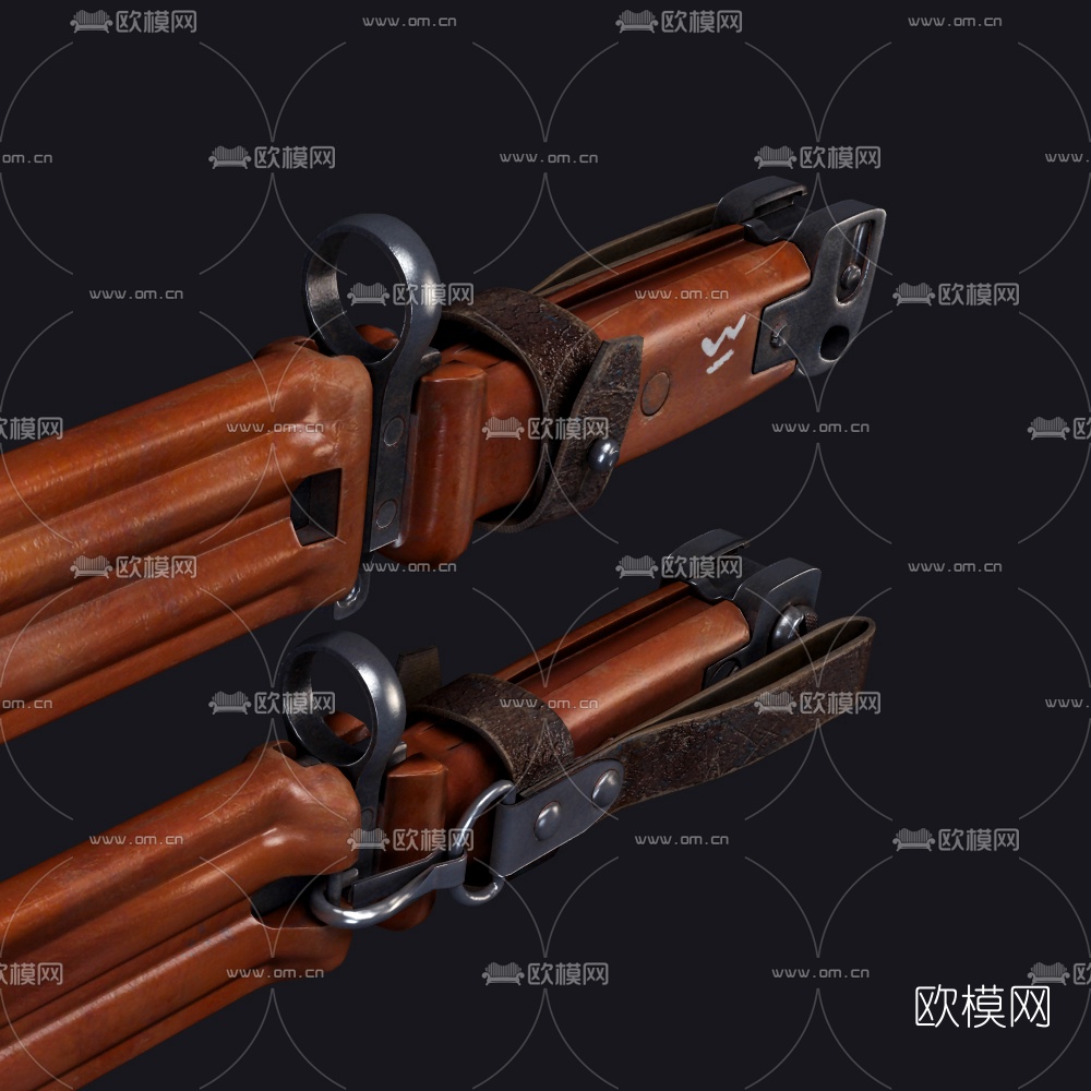 现代军用刺刀3d模型