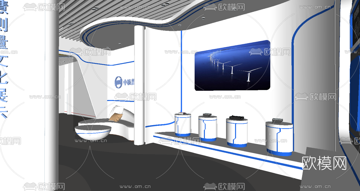 现代科技展厅su模型下载（渲染图5）