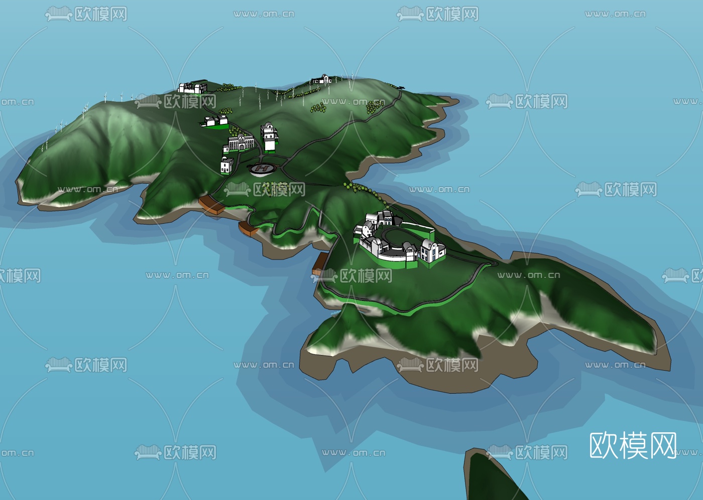 现代岛屿免费su模型
