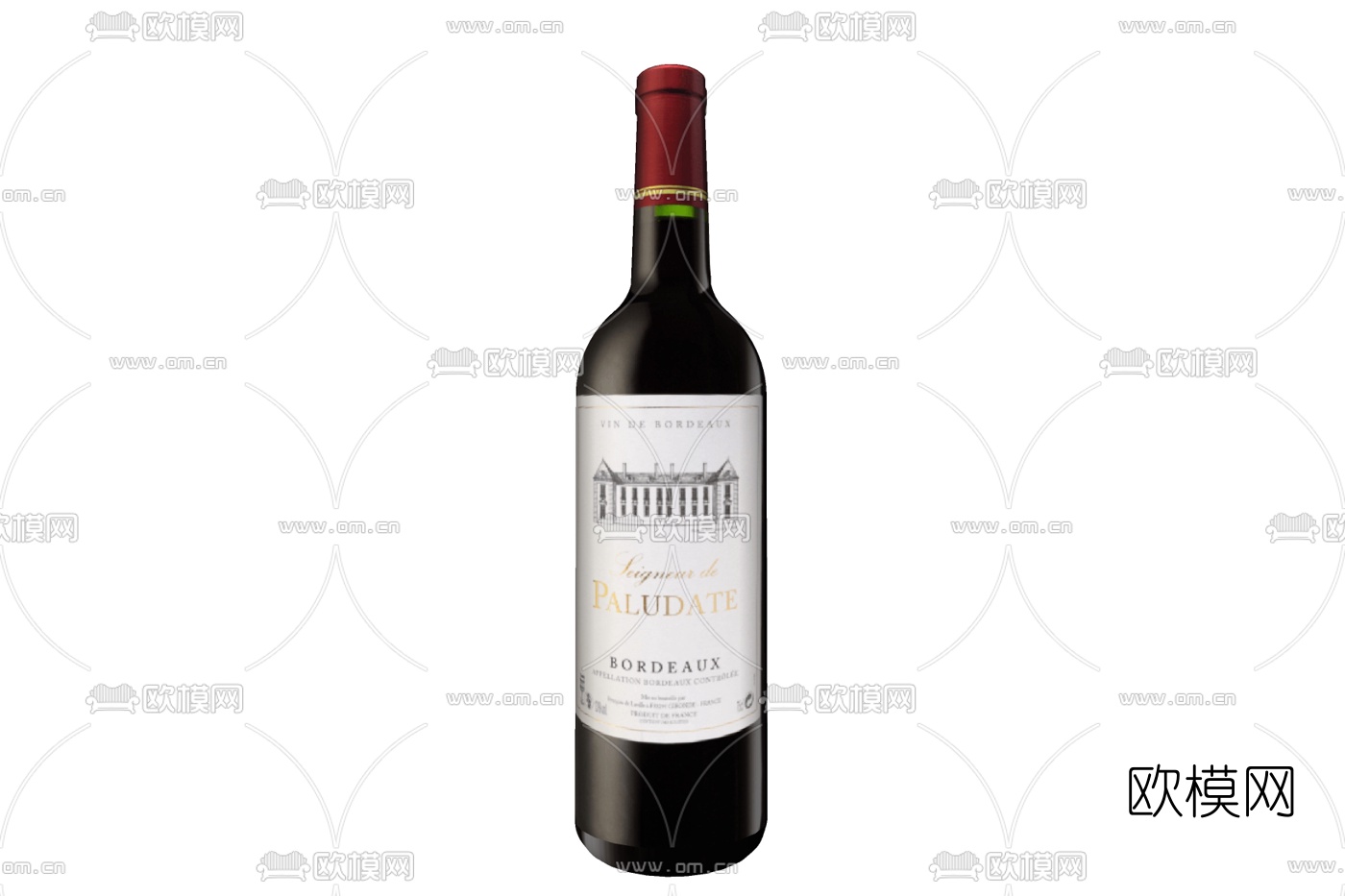 现代波尔多干红免费su模型下载
