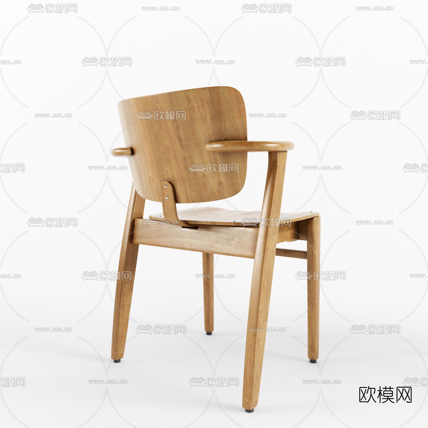 北欧单椅餐椅3d模型下载（渲染图3）