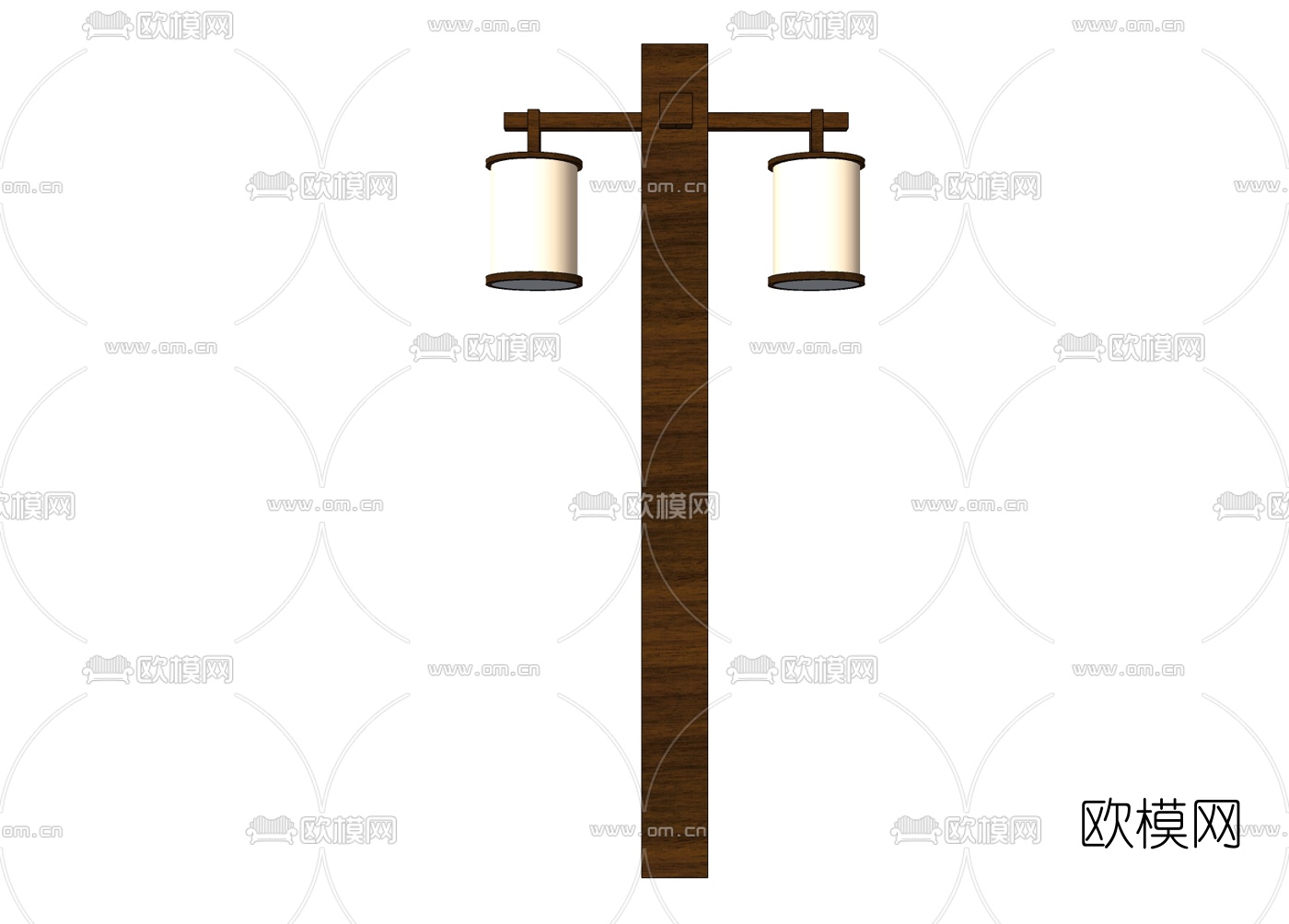 新中式路灯免费su模型下载