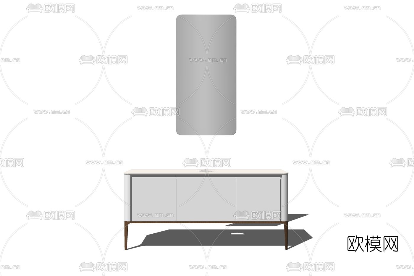 新中式洗手盆免费su模型下载