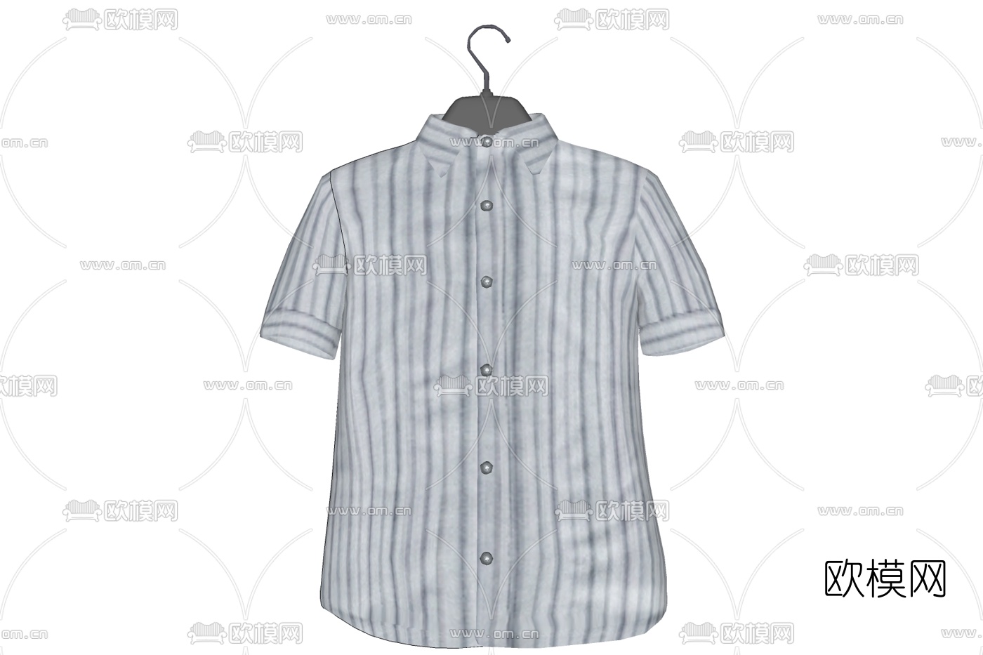 现代衣服衣架免费su模型