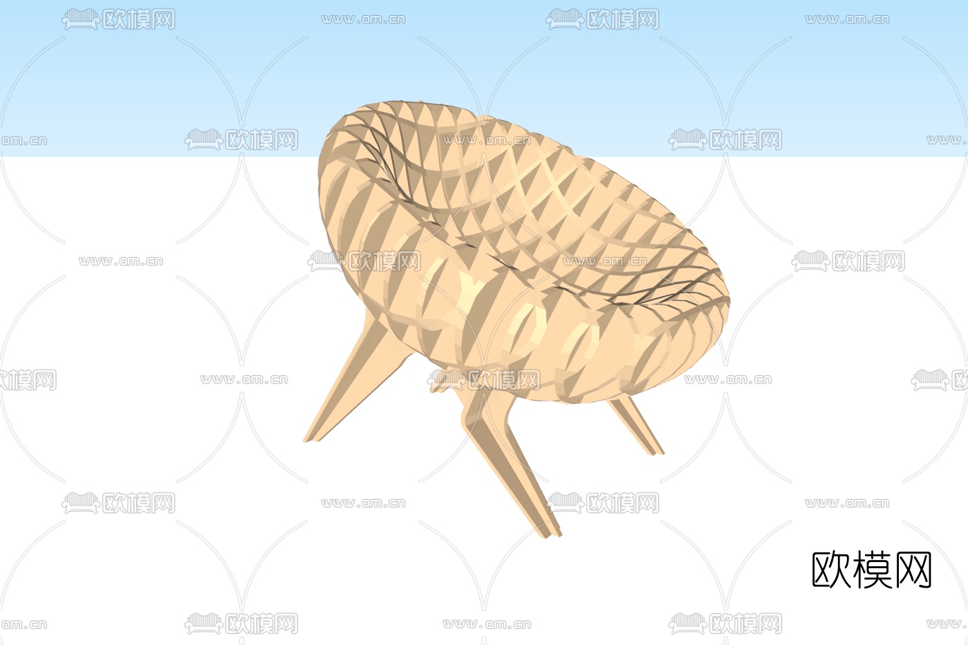 现代休闲椅免费su模型