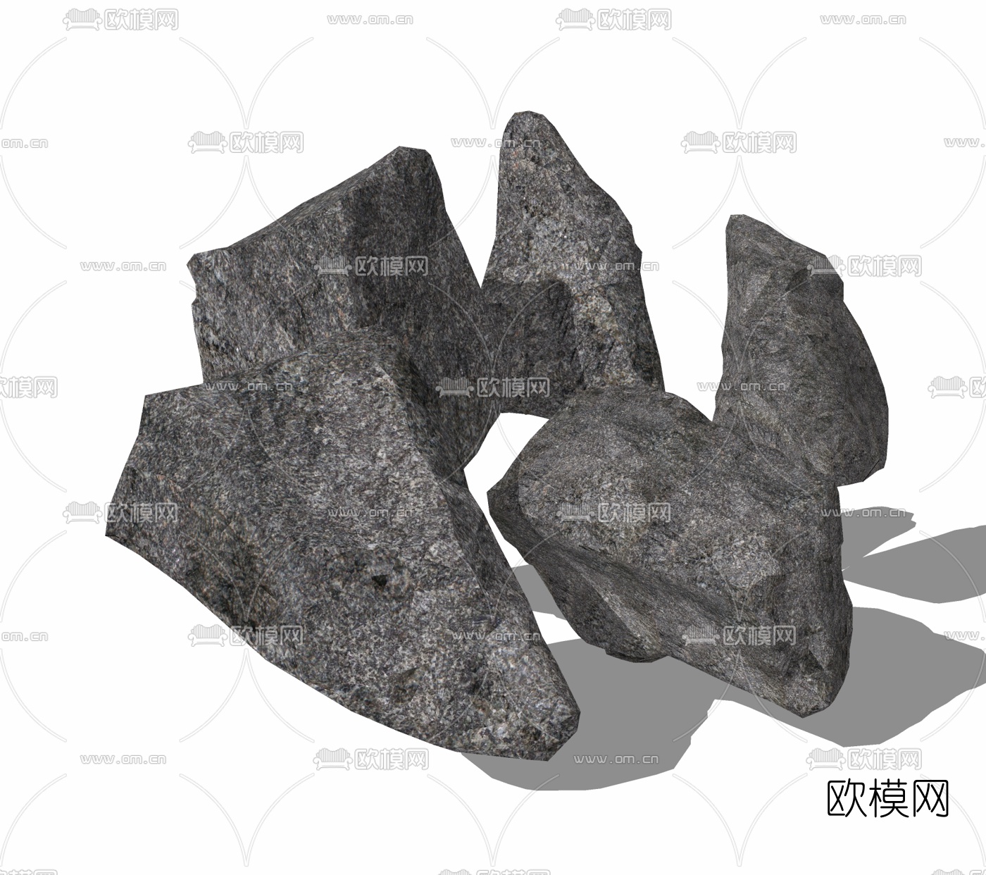 自然风石头免费su模型下载