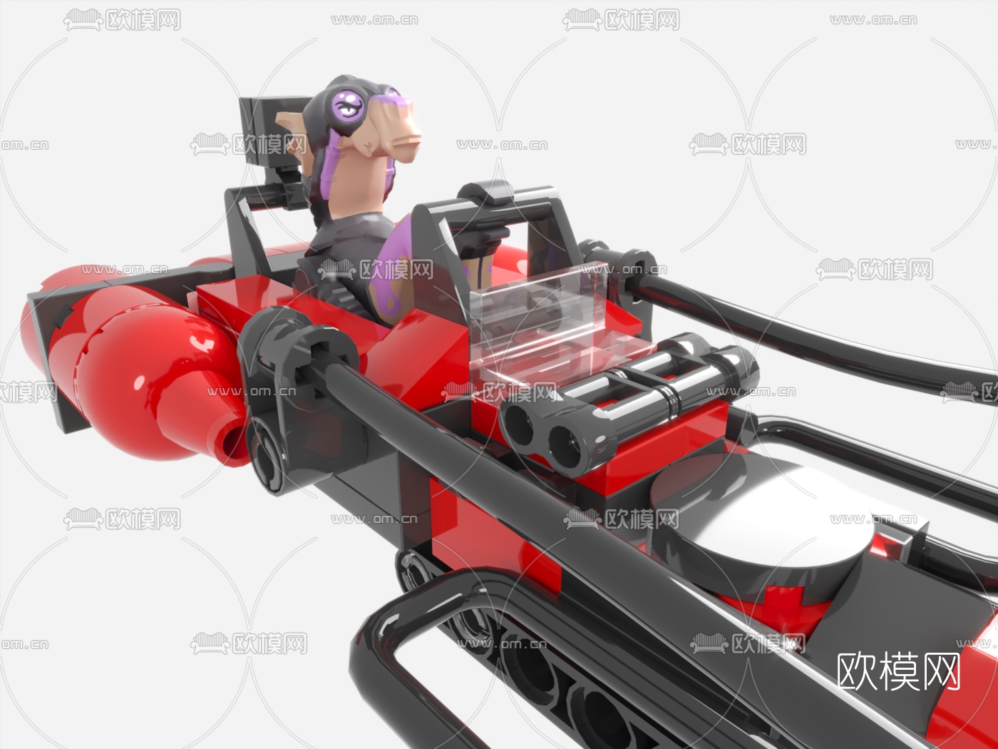 现代宇宙飞船玩具3d模型下载（渲染图5）