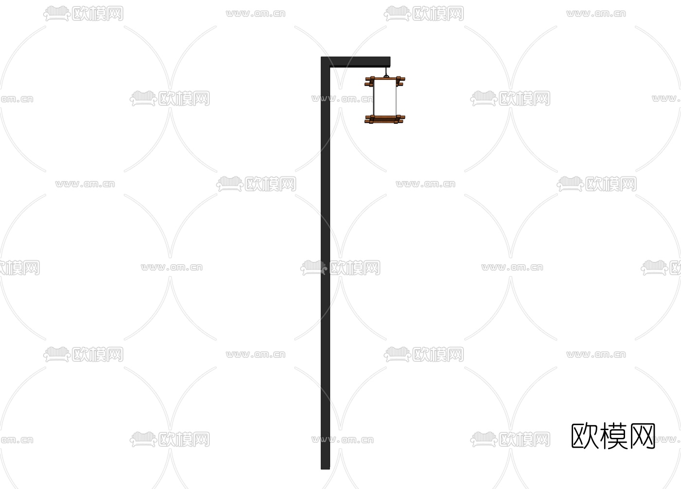 中式路灯免费su模型