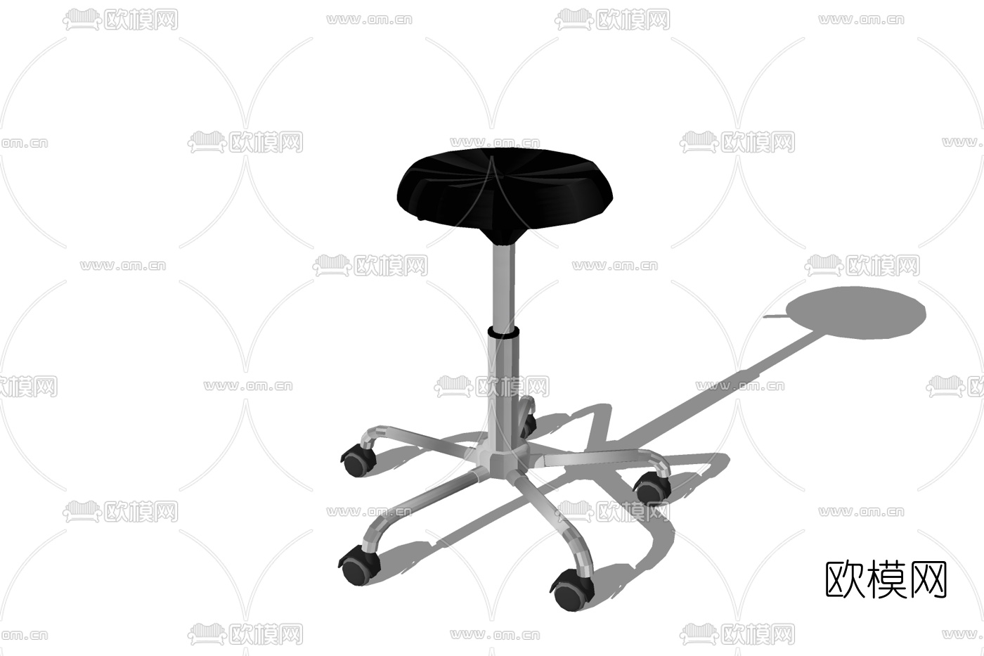 现代铁艺办公椅免费su模型下载