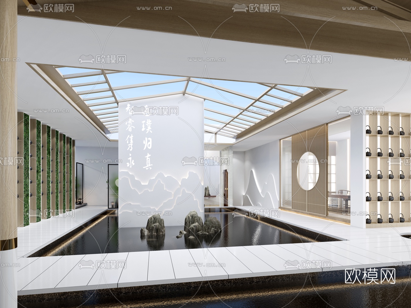 新中式茶会所3d模型