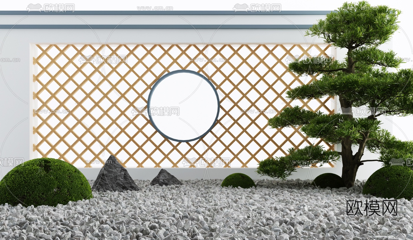现代园林景观小品3d模型