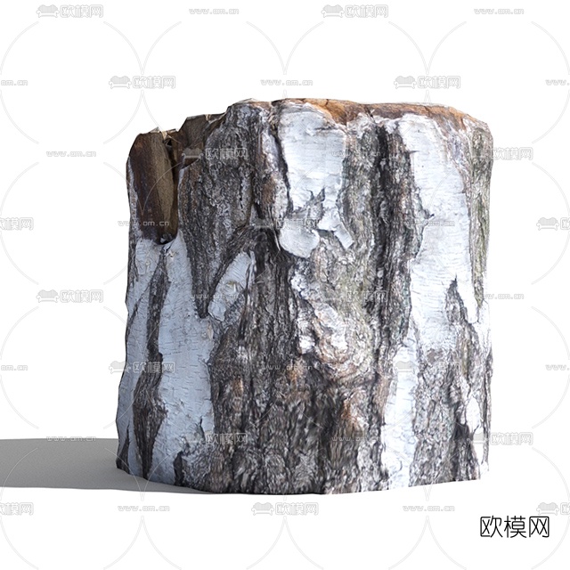 自然风原木树墩3d模型