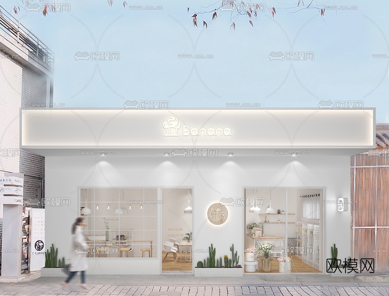 北欧甜品店鲜花店免费3d模型下载（渲染图3）