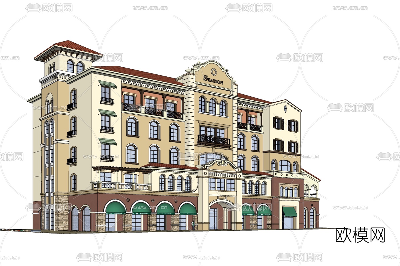 欧式酒店免费su模型下载