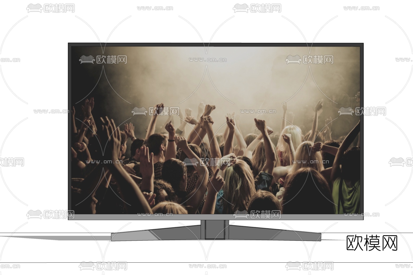 现代电视机免费su模型下载