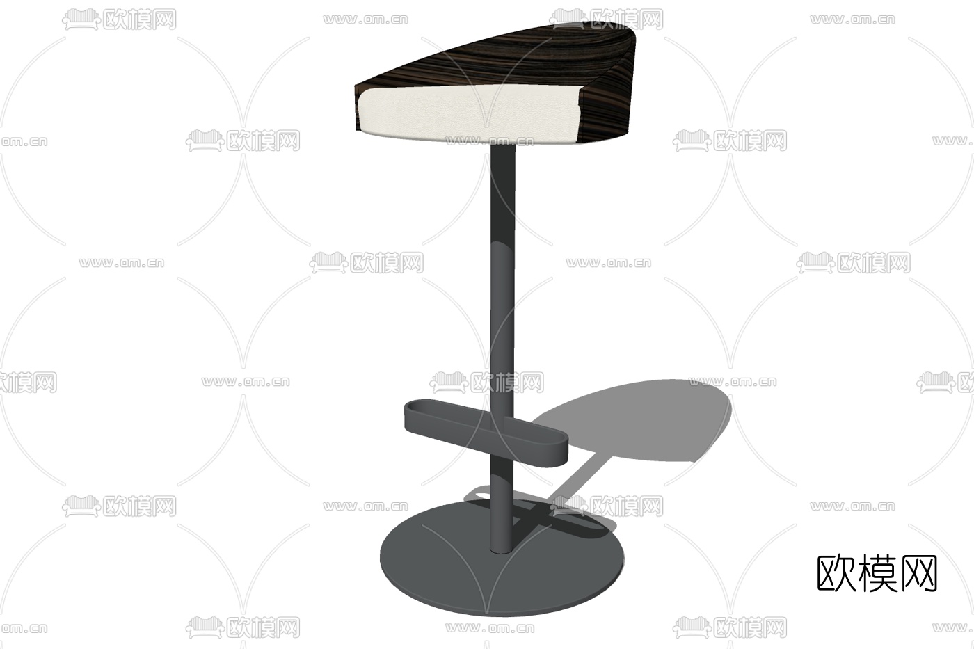 现代吧台椅免费su模型下载