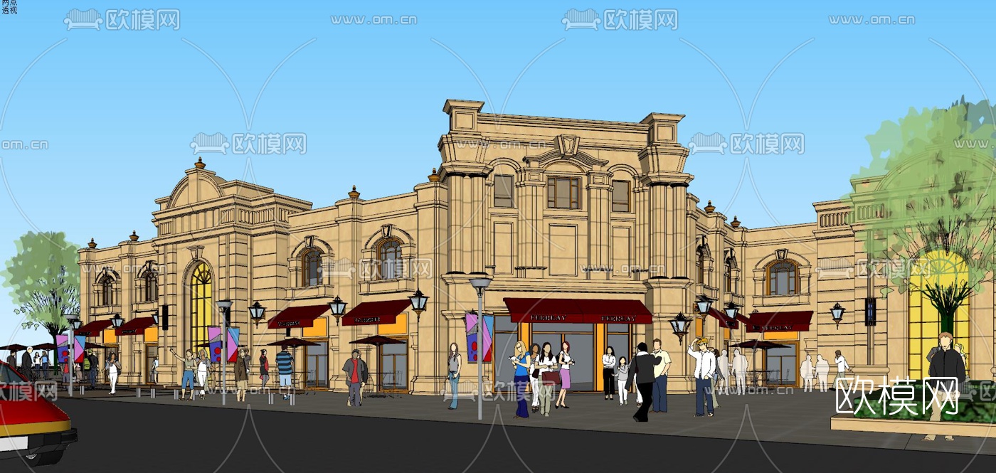 欧式酒店su模型下载（渲染图2）