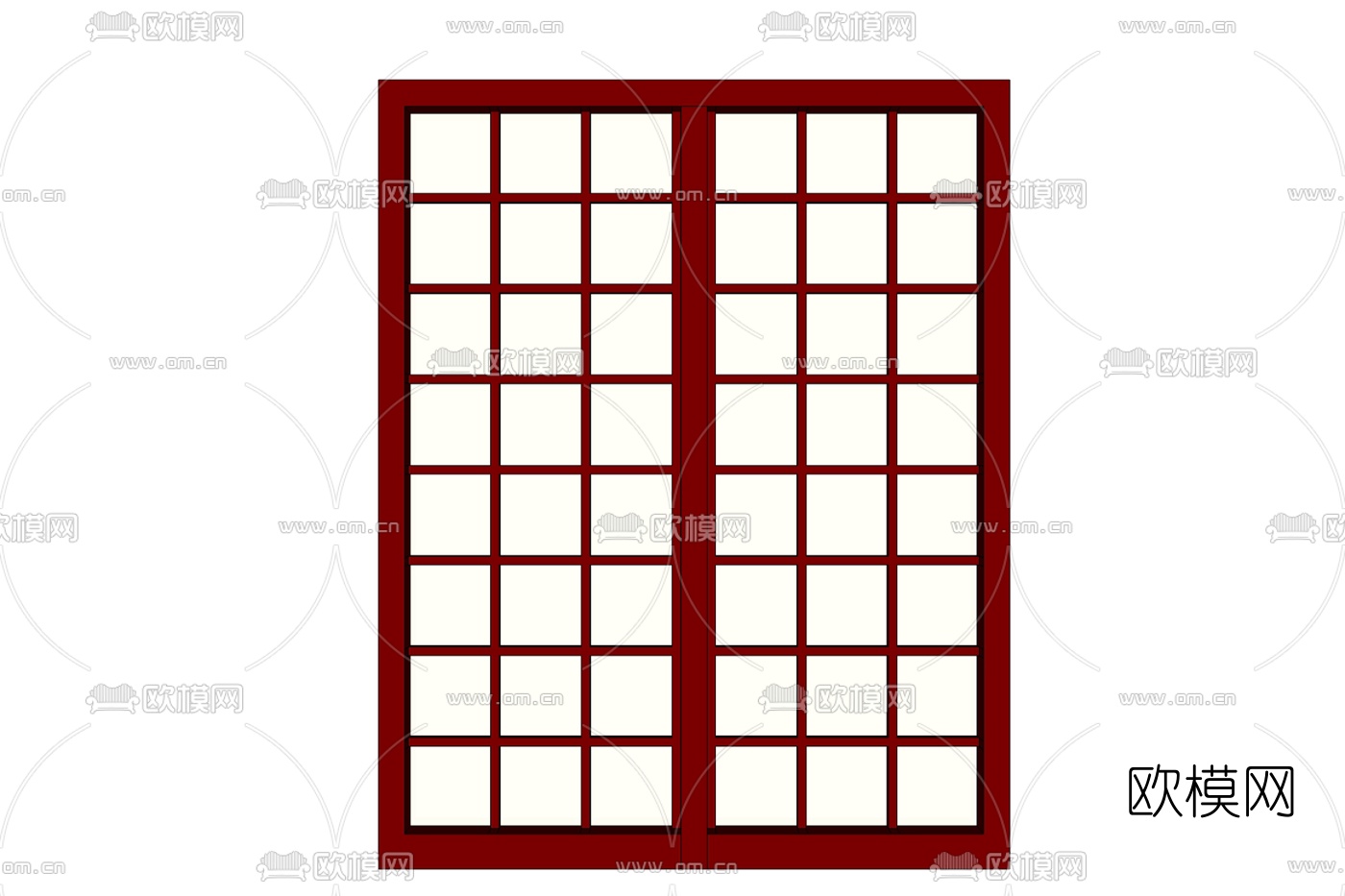 现代窗户免费su模型