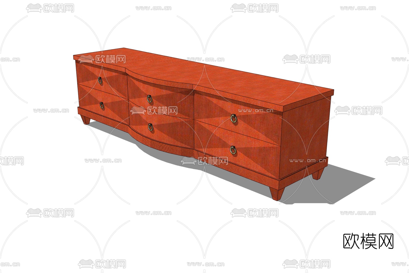 简欧电视柜免费su模型下载