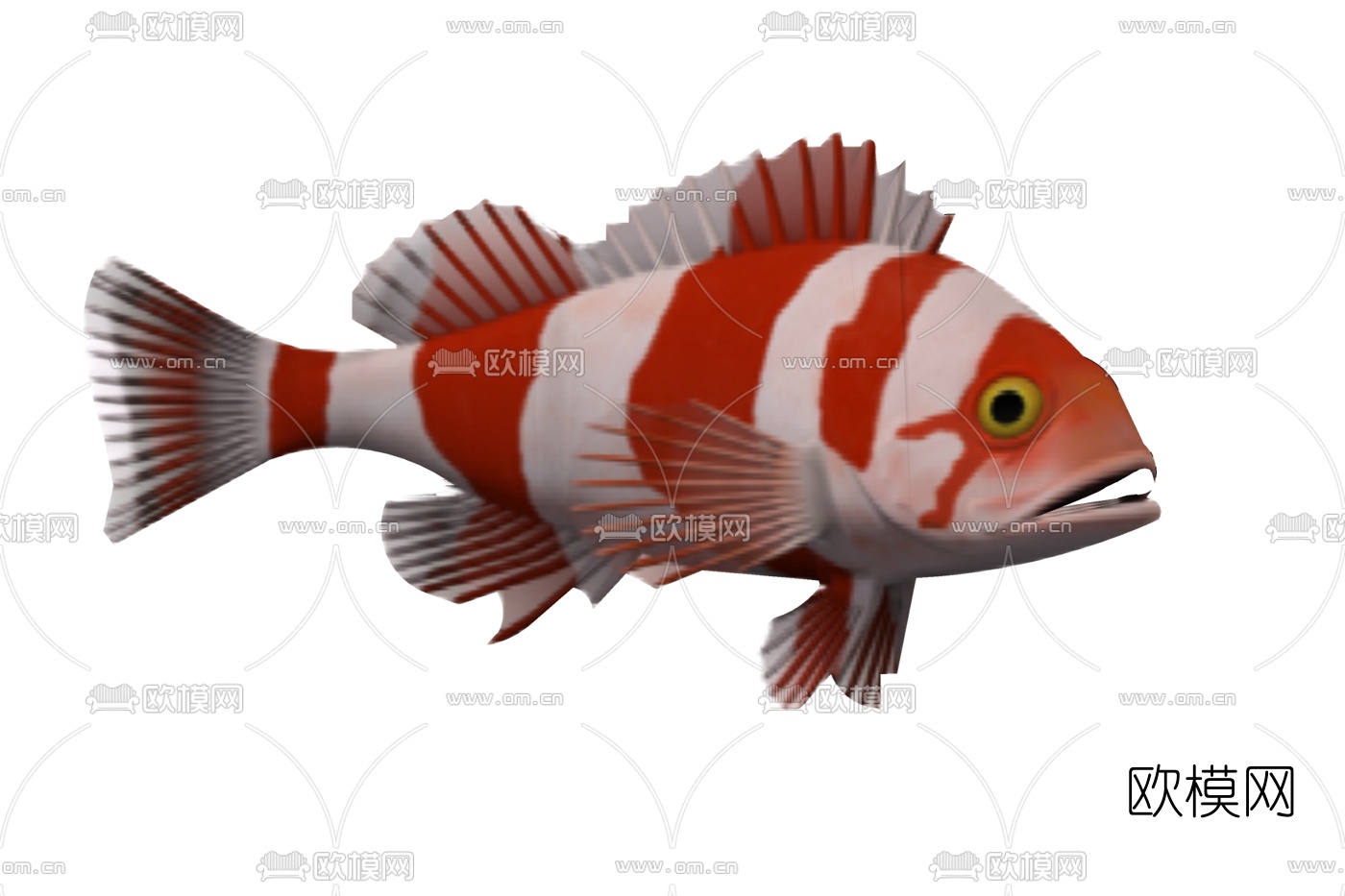 现代金鱼免费su模型下载