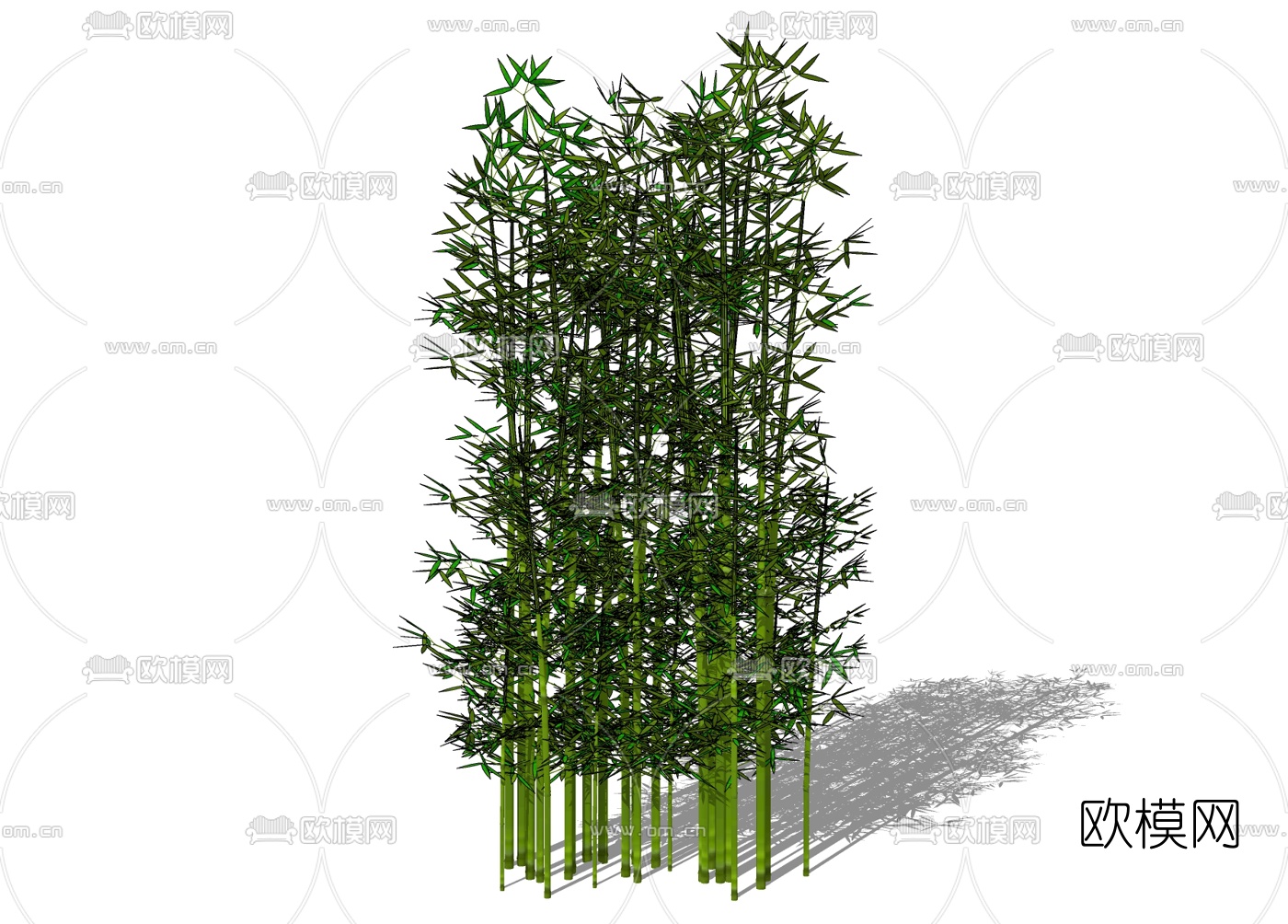 现代竹子免费su模型下载