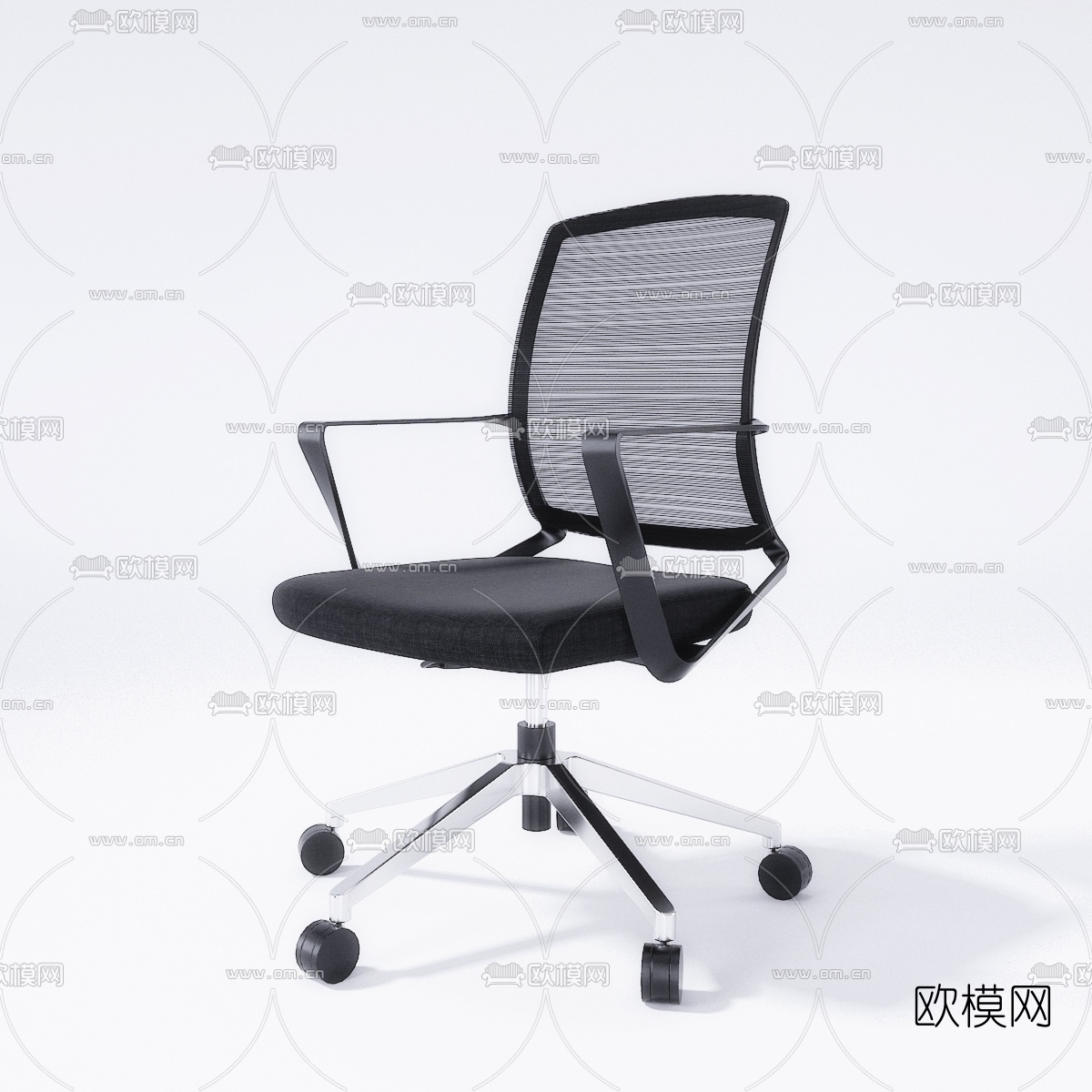 现代网布办公椅3d模型
