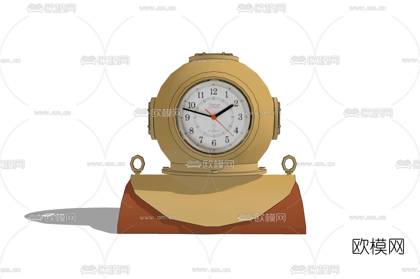 工业风金属闹钟免费su模型下载