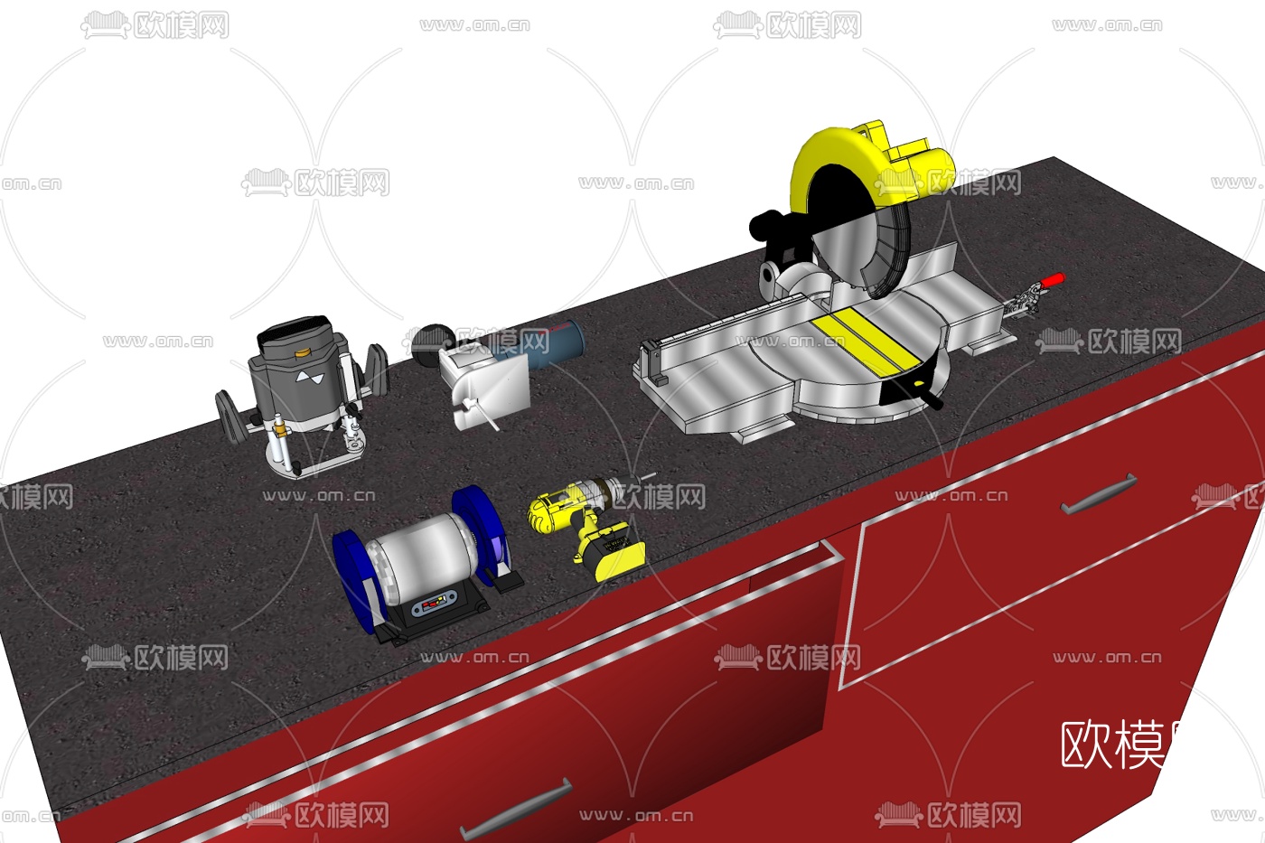 现代切割机免费su模型下载