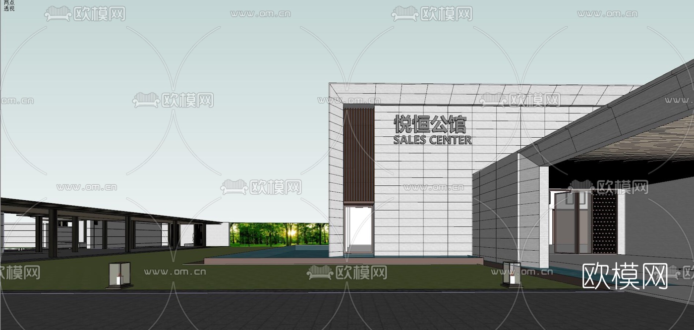 现代售楼处su模型下载（渲染图8）