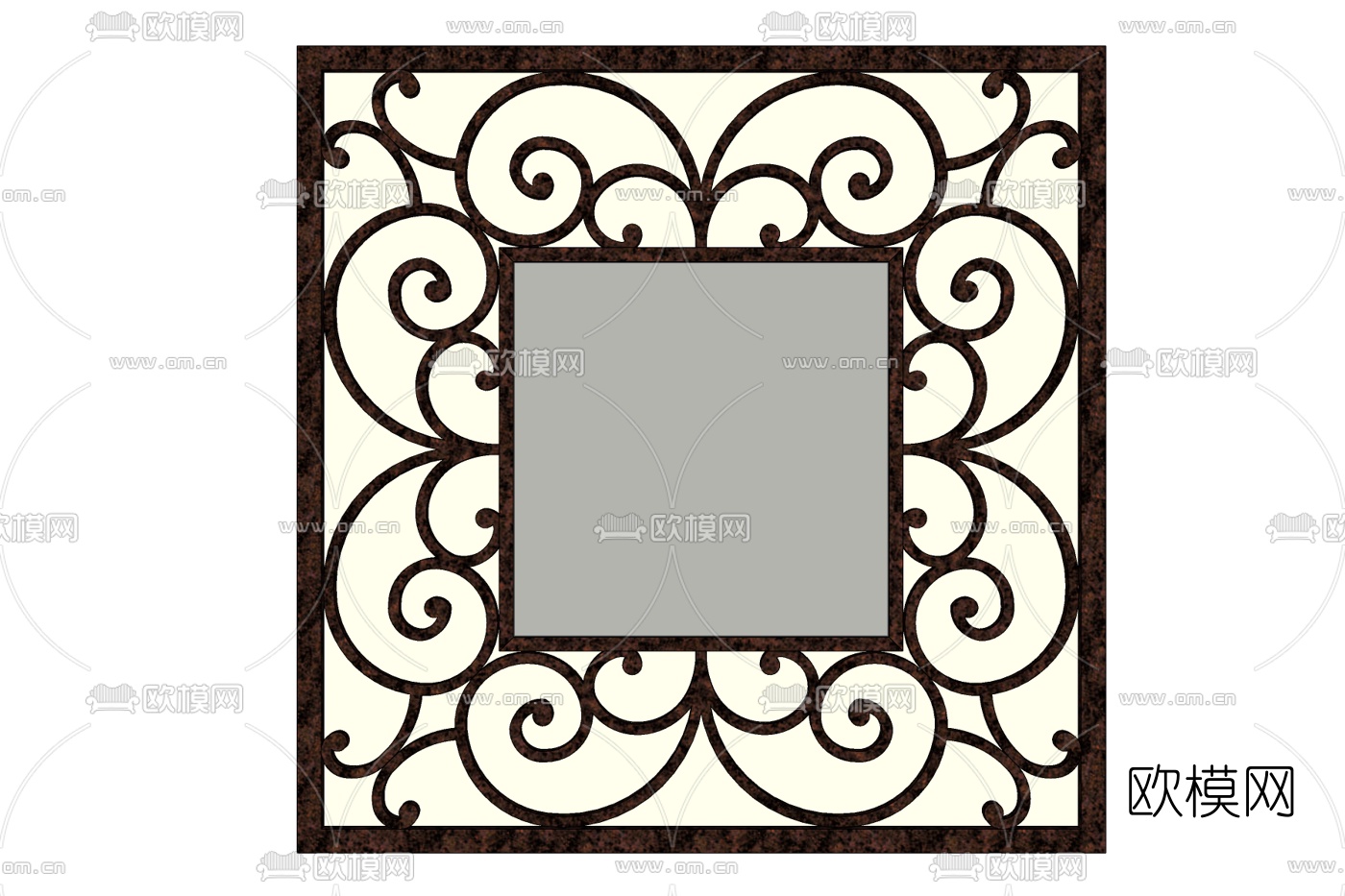欧式窗格雕花免费su模型下载