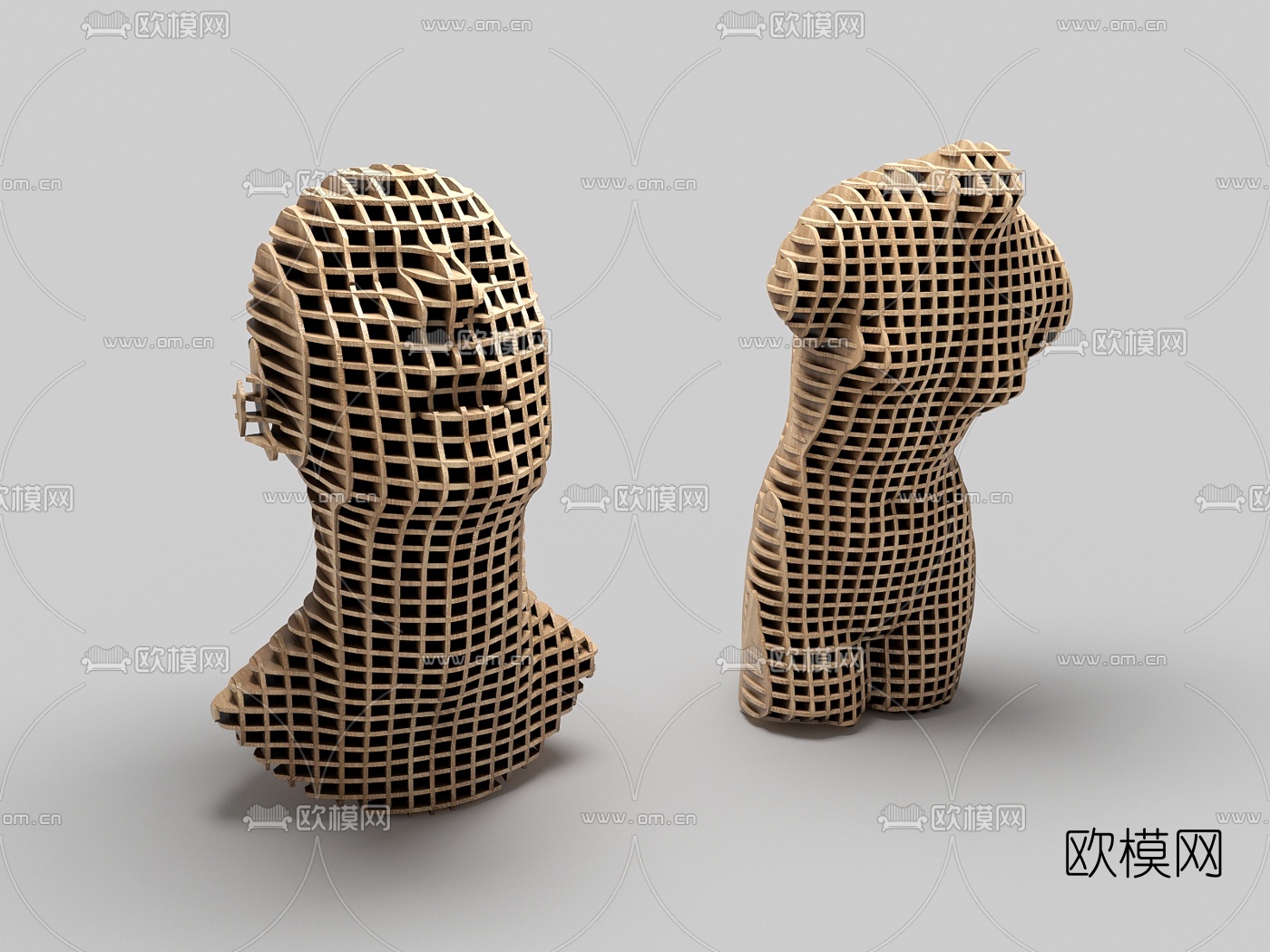 现代人物摆件3d模型