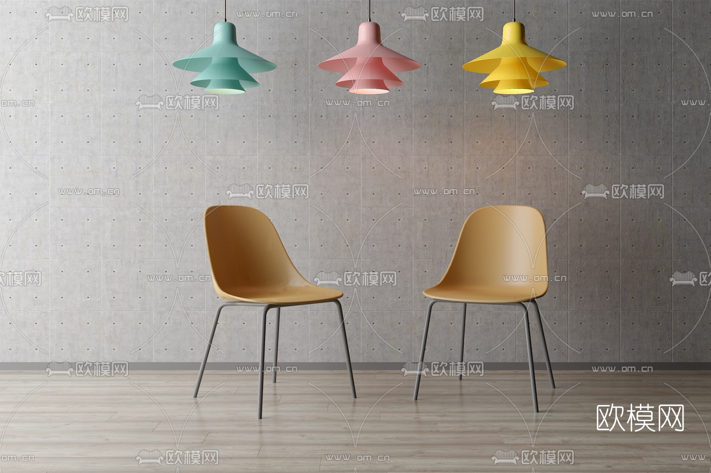 工业风铁艺单椅3d模型下载