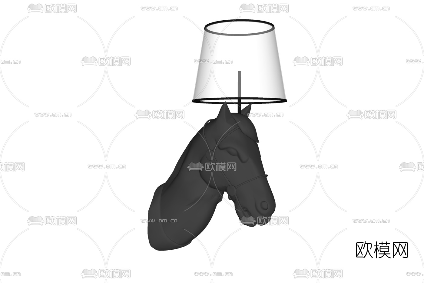 现代马头壁灯免费su模型下载