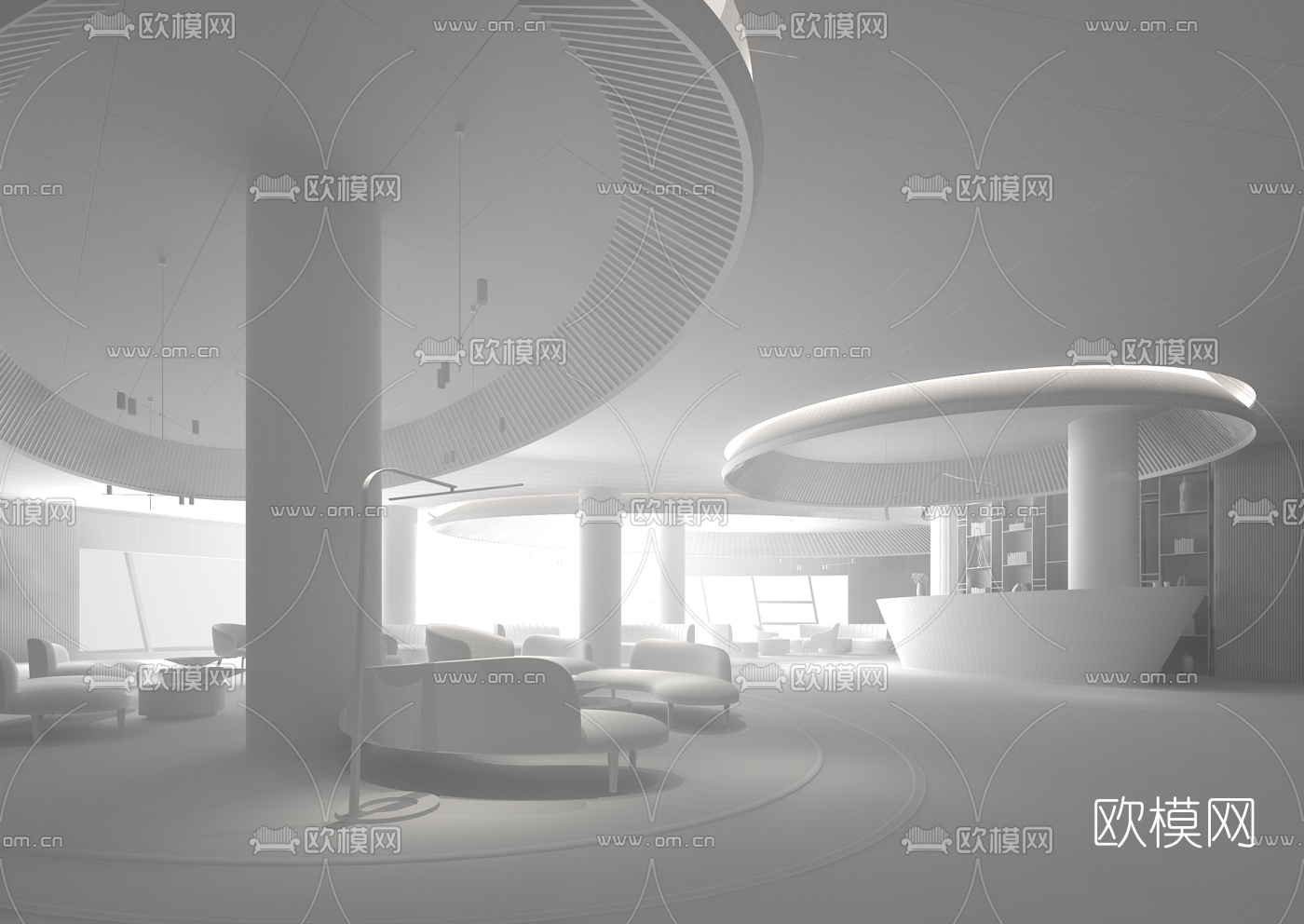 唐忠汉 近境制作 常德奥园誉景湾售楼处3d模型下载（渲染图2）