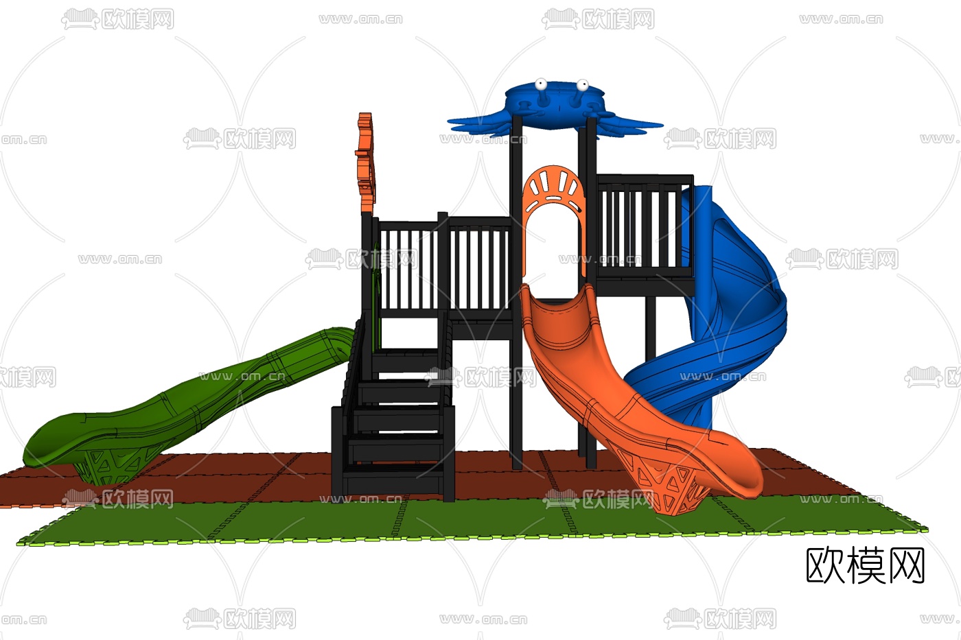 现代儿童游乐设施免费su模型下载